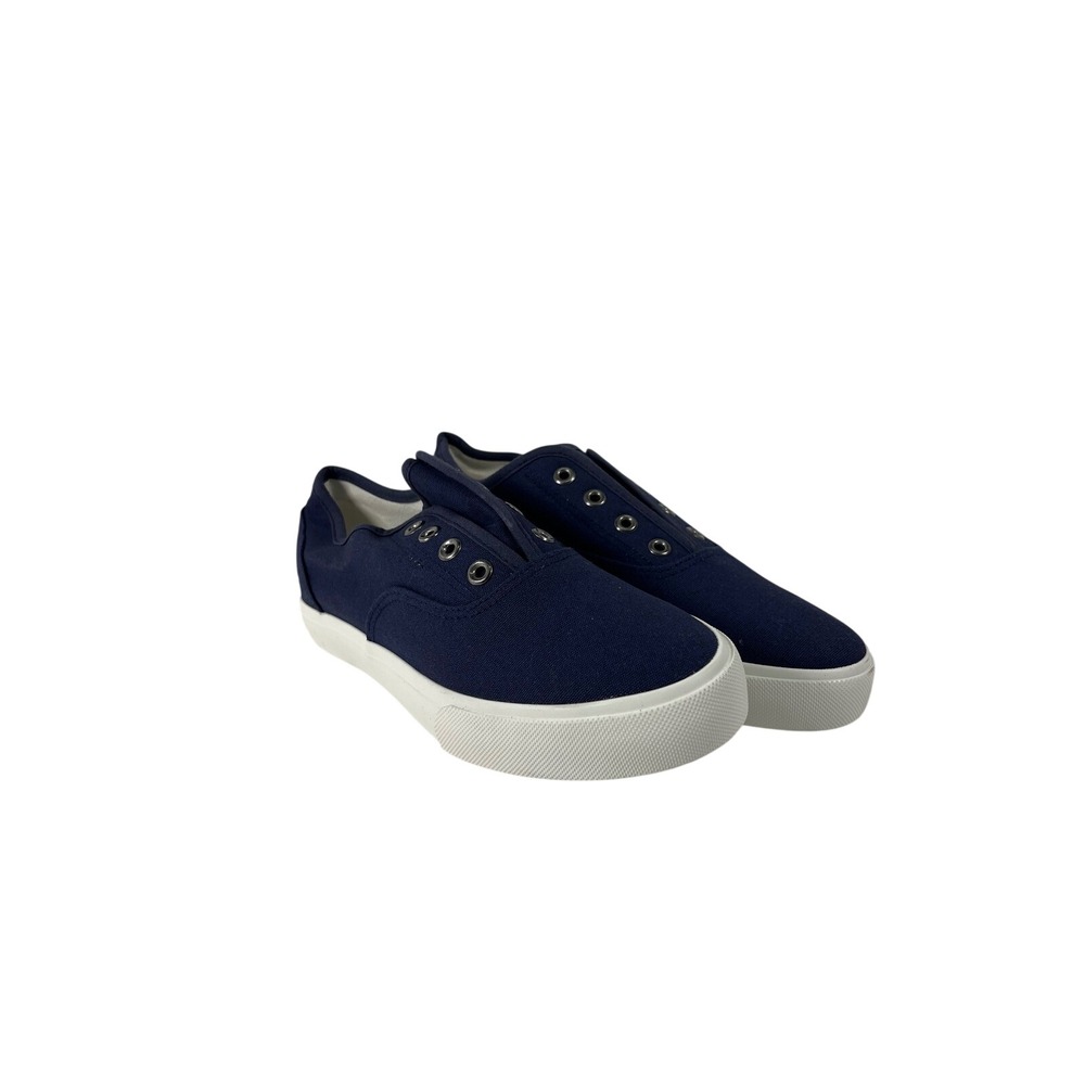 STUDIO 1886 NO LACES, Navy Blue Canvas Slip On Sneakers‎ Low Top Casual Shoes